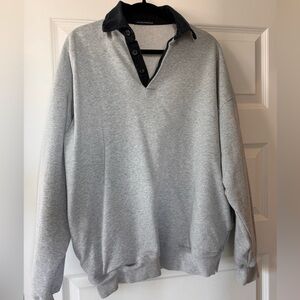 Brandy Melville three button collared sweater/sweatshirt ￼